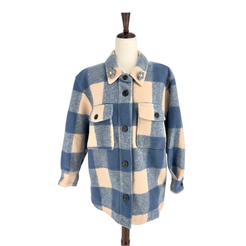 Efoni Plaid Button Up Jacket | Small
